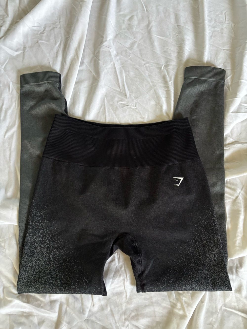 Gymshark Black Gray Ombre Seamless High Waisted Leggings s